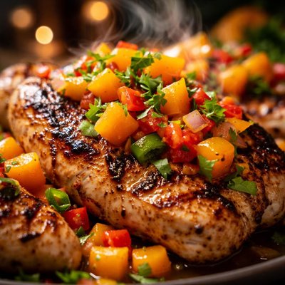 Image of Chicken with Apricot Salsa