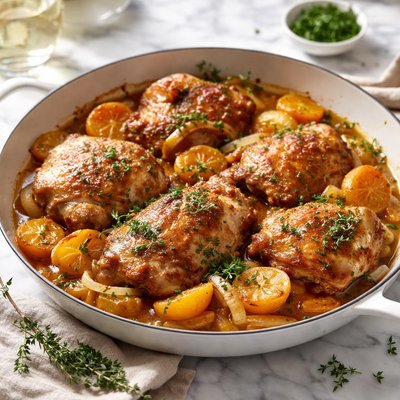 Image of Chicken with Apricots and Cider