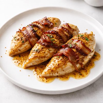 Image of Chicken with Bacon and Honey Dijon Mustard
