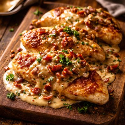 Image of Chicken with Bacon Cream Sauce