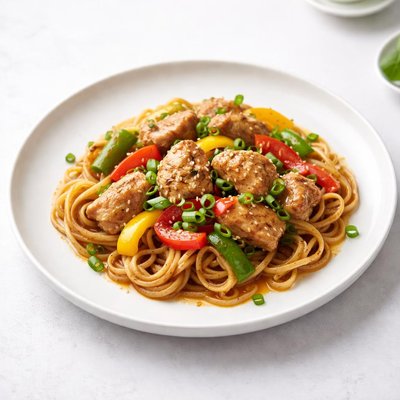 Image of Chicken with Bell Peppers Noodles for Pressure Cooker