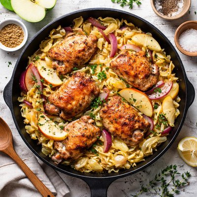 Image of Chicken with Cabbage and Apples