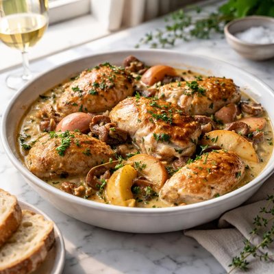 Image of Chicken with Calvados Crock Pot