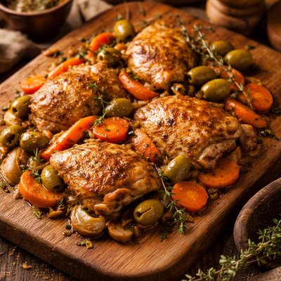 Image of Chicken with Carrots and Olives