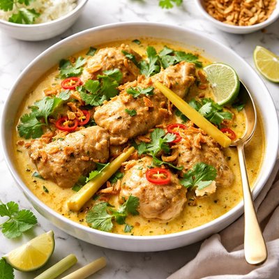 Image of Chicken with Coconut Milk Lemongrass and Ginger