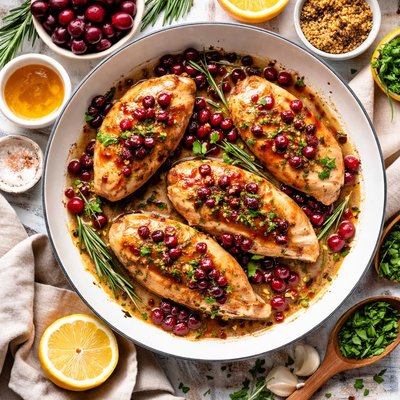 Image of Chicken with Cranberry Dijon Mustard Sauce
