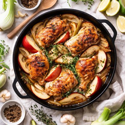 Image of Chicken with Fennel and Apples