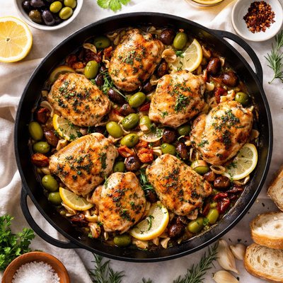 Image of Chicken with Garlic and Olives
