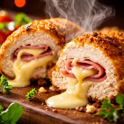 Image of Chicken with Ham and Cheese