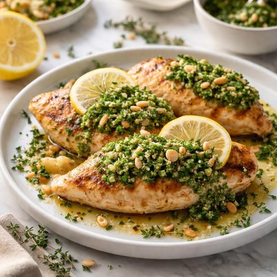 Image of Chicken with Lemon Thyme Pesto