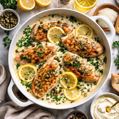 Image of Chicken with Mascarpone Capers Lemon