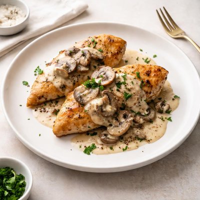 Image of Chicken with Mushroom Cream Sauce