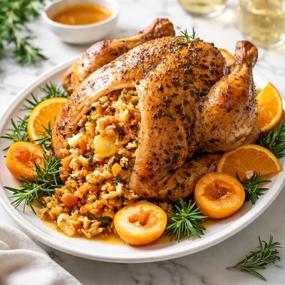 Image of Chicken with Orange Apricot Stuffing