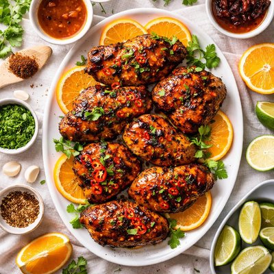 Image of Chicken with Orange Chipotle Glaze