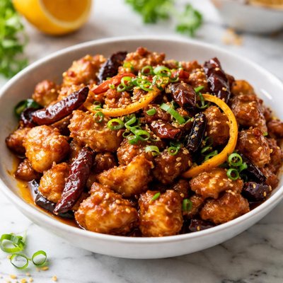 Image of Chicken with Orange Peel Szechwan Style