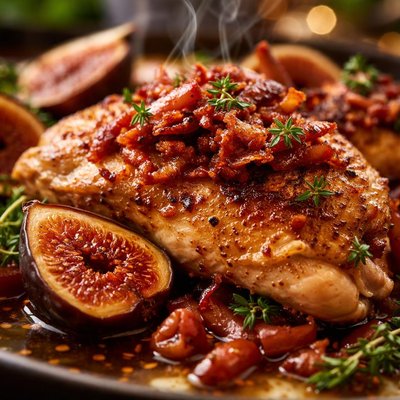 Image of Chicken with Pancetta and Figs