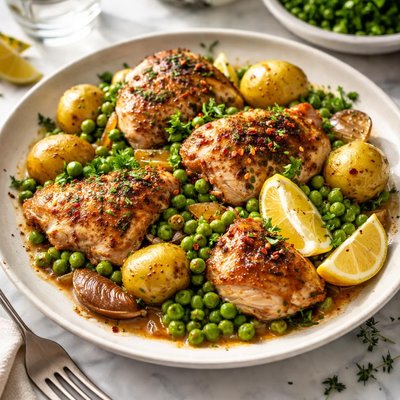 Image of Chicken with Peas and Potatoes