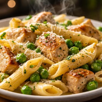 Image of Chicken with Penne and Peas