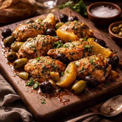 Image of Chicken with Preserved Lemons and Olives