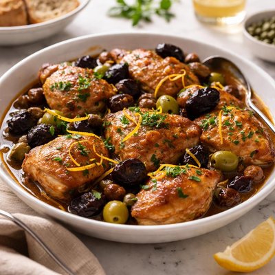 Image of Chicken with Prunes Olives and Capers