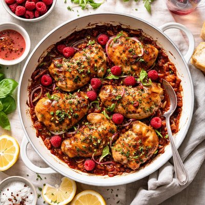 Image of Chicken with Raspberry Vinegar