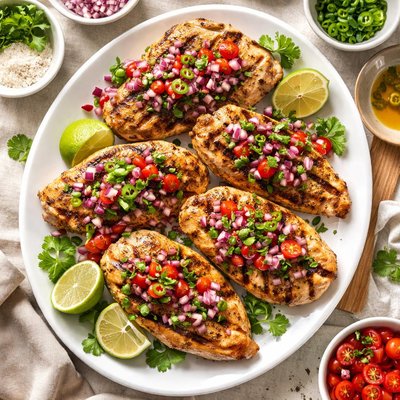 Image of Chicken with Red Onion Salsa