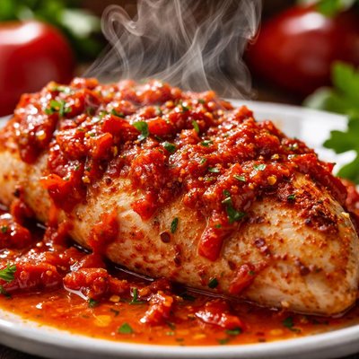 Image of Chicken with Red Pepper Sauce