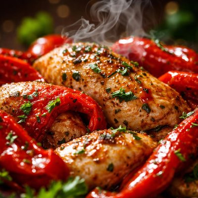 Image of Chicken with Roasted Red Peppers
