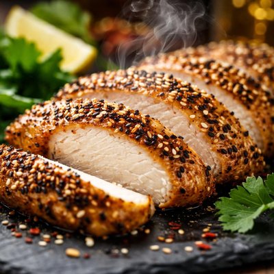 Image of Chicken with Sesame Crust