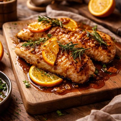 Image of Chicken with Sherry Ala Orange Sauce