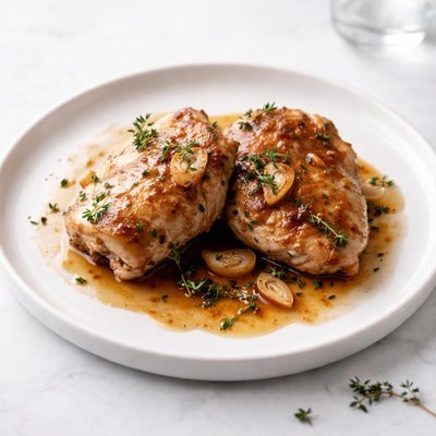 Image of Chicken with Sherry Vinegar and Garlic