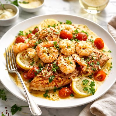 Image of Chicken with Shrimp Scampi
