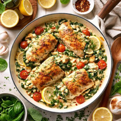 Image of Chicken with Spinach Supremes De Volaille a La Florentine