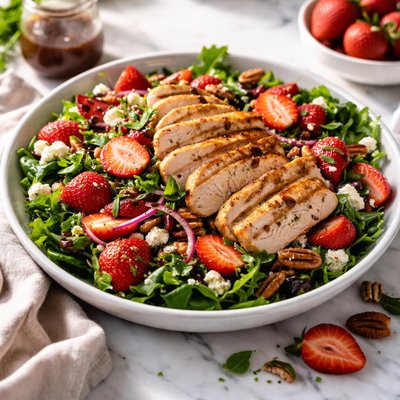 Image of Chicken with Strawberry Salad