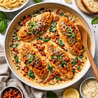 Image of Chicken with Sun Dried Tomato Cream Sauce
