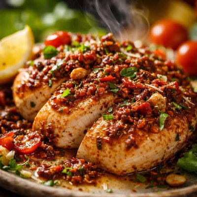 Image of Chicken with Sun Dried Tomato Dressing