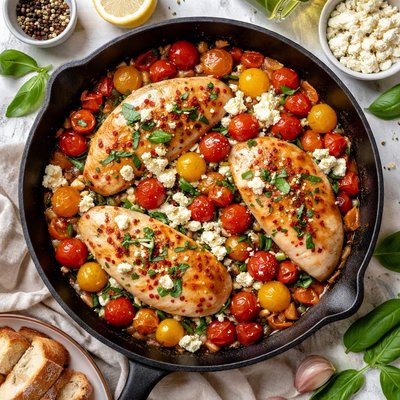Image of Chicken with Tomato and Feta Cheese