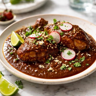 Image of Chicken with Tomato Chocolate Sauce Mole Style