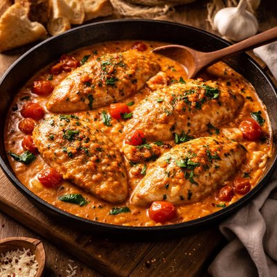 Image of Chicken with Tomato Cream Sauce