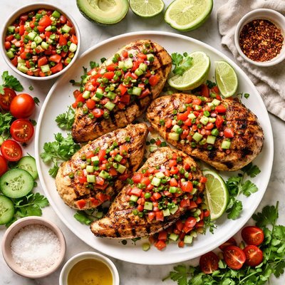 Image of Chicken with Tomato Cucumber Salsa