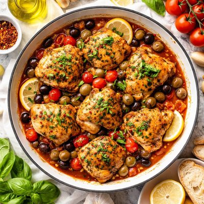 Image of Chicken with Tomatoes and Olives