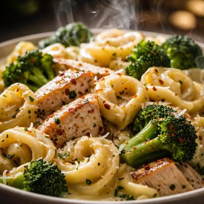 Image of Chicken with Tortellini and Broccoli