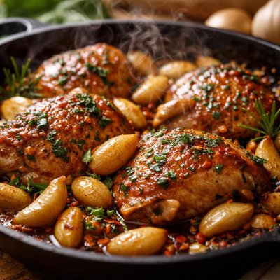 Image of Chicken with Twenty Cloves of Garlic