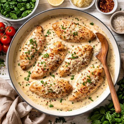 Image of Chicken with White Sauce