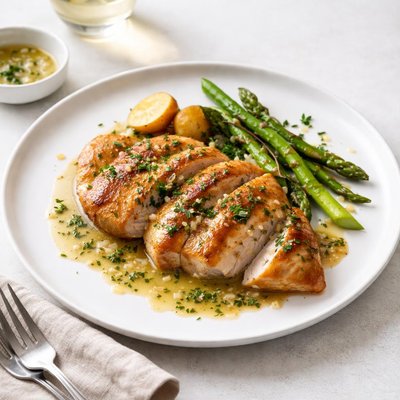 Image of Chicken with Wine Herb Sauce