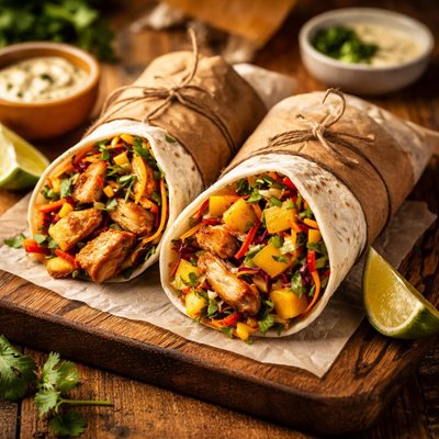 Image of Chicken Wrap with Mango Slaw