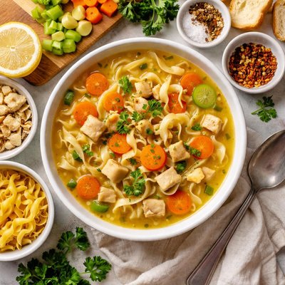 Image of Chickenless Chicken Noodle Soup