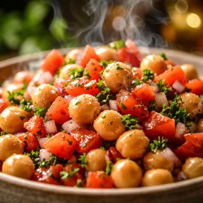 Image of Chickpea and Fresh Tomato Toss