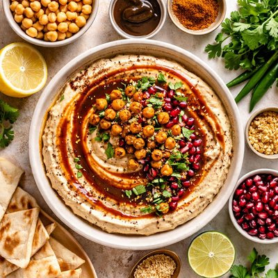 Image of Chickpea and Tamarind Dip Hummus Bi Tamar Hindi