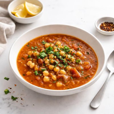 Image of Chickpea and Tomato Soup Shawrbat an Nikhi